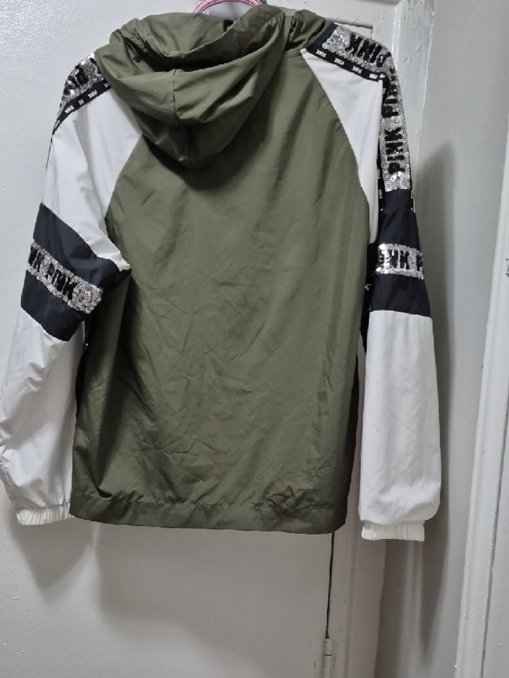 PINK Victoria's Secret Olive Green Jacket with White Label
